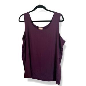Chico’s Tank Top Women’s Size XL Deep Purple Jewel Tone Sleeveless